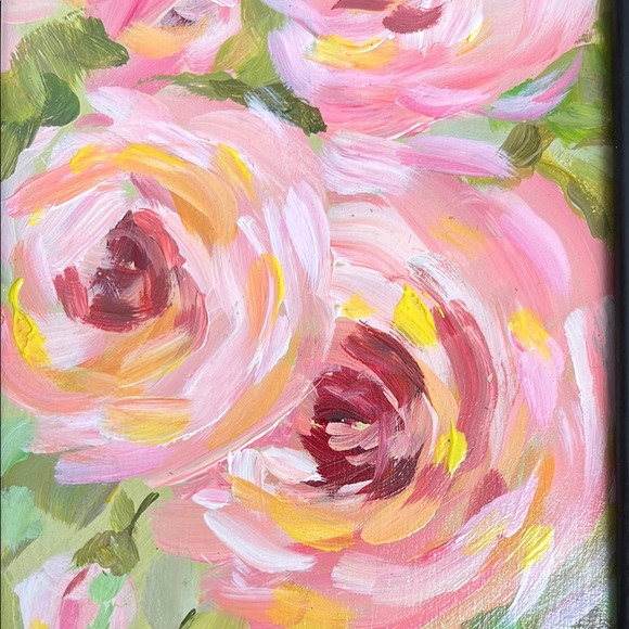 Floral Art Painting in Black Frame - Picture 4 of 4